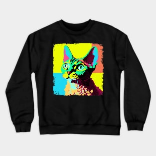 Devon Rex Pop Art - Cat Lover Gift Crewneck Sweatshirt